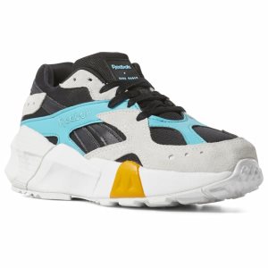 Adidasy Męskie Reebok Aztrek Double x Gigi Hadid Szare/Czarne/Niebieskie/Złote PL 27NVLKO